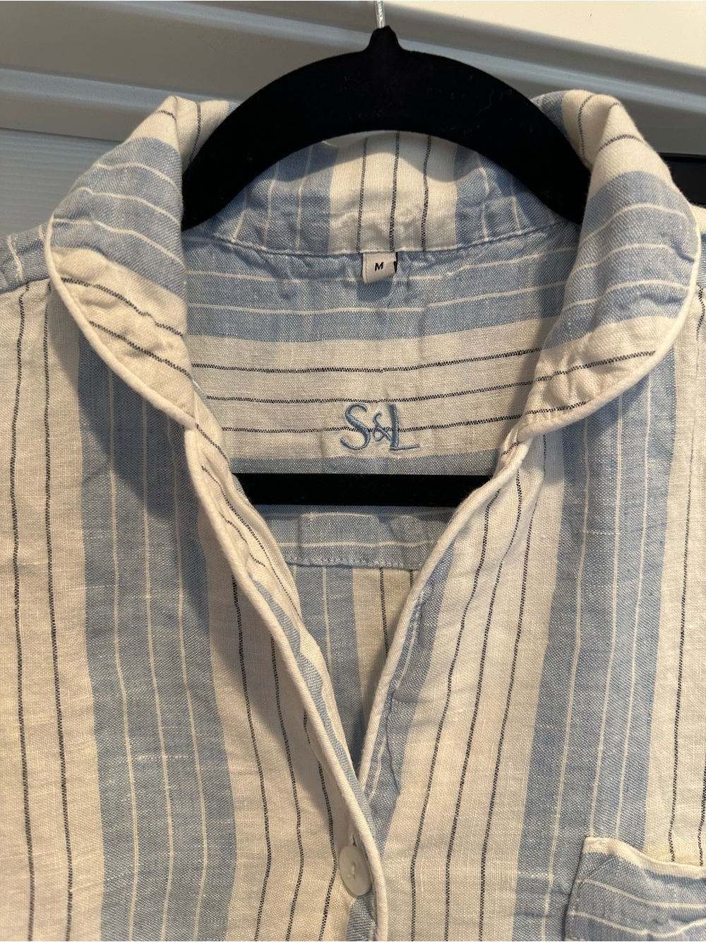 Serena & Lily Porto Linen Pajamas Medium - Picture 3 of 12